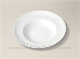 ASSIETTE PASTA PORCELAINE BLANCHE RONDE FLORENCE D21