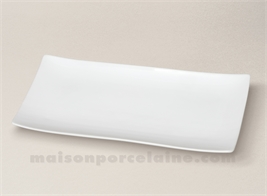 ASSIETTE / PLAT RECTANGULAIRE PORCELAINE BLANCHE 32X15CMX15X15X15