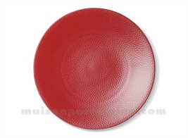 PLATE STONE ROUGE 27CM