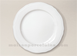 ASSIETTE PLATE PORCELAINE BLANCHE CLARA D26.5