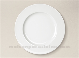 ASSIETTE PLATE  PORCELAINE BLANCHE FABRIQUE EN FRANCE EMPIRE D26.5