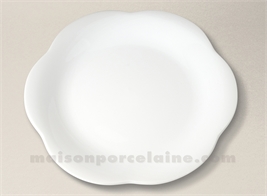 ASSIETTE PLATE PORCELAINE BLANCHE MAYA D26