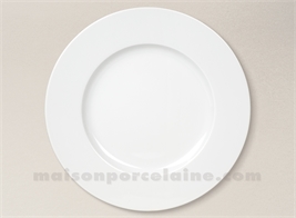 ASSIETTE PLATE PORCELAINE BLANCHE SOLOGNE D27