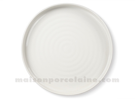 PLATE BLANC CASSE 25CM