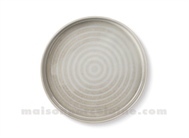 PLATE GRIS NACRE 19CM