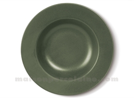 ASSIETTE PORCELAINE PASTA OKRA OLIVE 30X5CM