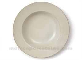 ASSIETTE PORCELAINE PASTA OKRA SAFRAN 30X5CM