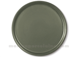 ASSIETTE PORCELAINE PIZZA OKRA OLIVE 31,5X2CM