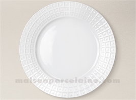 ASSIETTE PRESENTATION LIMOGES PORCELAINE BLANCHE OSMOSE D30