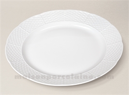 ASSIETTE PRESENTATION PORCELAINE BLANCHE NATACHA D30