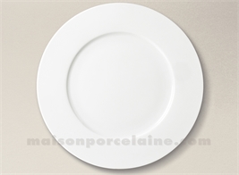 ASSIETTE PRESENTATION PORCELAINE BLANCHE SOLOGNE D31