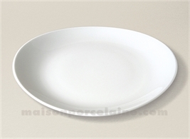 ASSIETTE STEAK PORCELAINE BLANCHE 28X26.5