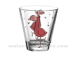 BAMBINI - VERRE 21,5CL H9X9CM FLAMANT