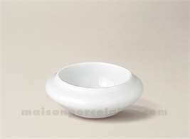 BEURRIER INDIVIDUEL PORCELAINE BLANCHE ROND 8X3