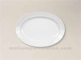 BISTROT PLAT OVALE CHR PORCELAINE BLANCHE 24CM