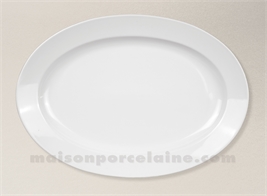 BISTROT PLAT OVALE CHR PORCELAINE BLANCHE 32CM