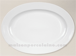 BISTROT PLAT OVALE CHR PORCELAINE BLANCHE 36CM