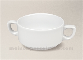 BISTROT TASSE CHR EMPILABLE SOUPE ANSES PORCELAINE BLANCHE 30CL