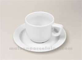 BISTROT TASSE EMPILABLE CHR HAUTE 12CL + SCPE PORCELAINE BLANCHE