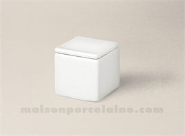 BOITE DENT DE LAIT PORCELAINE BLANCHE CARREE 4X4