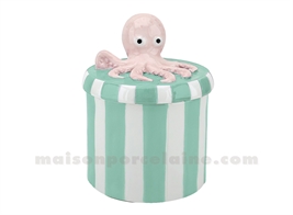 BOÎTE PIEUVRE RAYURE D11,5 H14,9CM