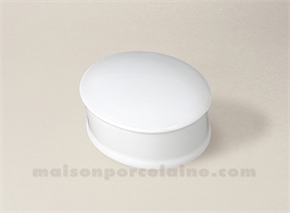 BOITE PILULES PORCELAINE BLANCHE OVALE ELISE 9X7X4