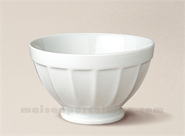 BOL PIED COTES PORCELAINE BLANCHE SOLOGNE D9.5 17CL