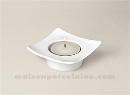 BOUGEOIR CARRE PORCELAINE BLANCHE DONG 7X7