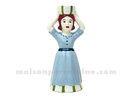 BOUGEOIR CERAMIQUE FEMME L9,8 P8,1 H21,5CM