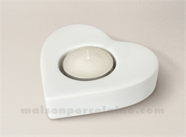 BOUGEOIR PORCELAINE BLANCHE COEUR 9X9UR 90X90UR 90X90UR 90X90