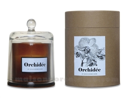 BOUGIE CLOCHE GM ORCHIDÉE BLANCHE D13,5 H18CM