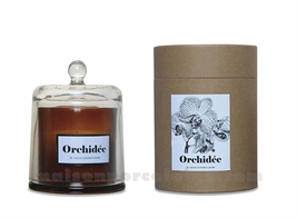 BOUGIE CLOCHE MINI ORCHIDÉE BLANCHE D8,5 H11,5 CM
