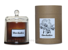 BOUGIE CLOCHE PM ORCHIDÉE BLANCHE D10,5 H13,5CM