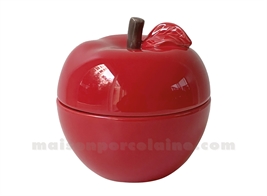 BOUGIE POM' GLOW ROUGE AMBRE D9,8 H10,2CM