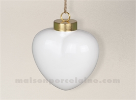 BOULE NOEL COEUR A PEINDRE H8,5X8X4CM - LA PIECE