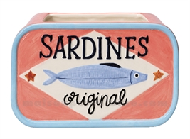 CACHE-POT SARDINES ROSE L20,4 P11,9 H11,7CM