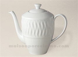 CAFETIERE LOUISIANE PORCELAINE BLANCHE 19X241.3L