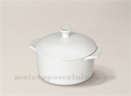 COCOTTE+COUVERCLE PPORCELAINE BLANCHE A FOUR PM 13X11X8.5