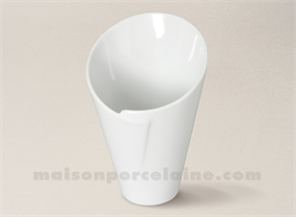 CORNET FRITES PORCELAINE BLANCHE 15.5X11