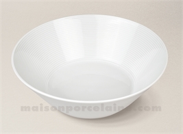 COUPE / ASSIETTE CREUSE GOURMET PORCELAINE BLANCHE ZEBRA D24