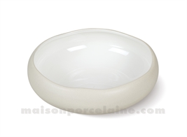 COUPE GRES MEDARD DE NOBLAT OSLO ECRU BRILLANT / DOS GREGE MAT 22 CM