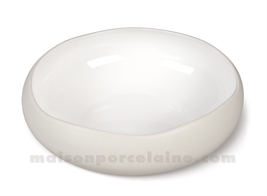 COUPE GRES MEDARD DE NOBLAT OSLO ECRU BRILLANT / DOS GREGE MAT 27 CM