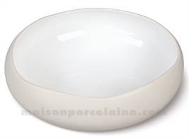 COUPE GRES MEDARD DE NOBLAT OSLO ECRU BRILLANT / DOS GREGE MAT 34 CM
