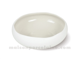 COUPE GRES MEDARD DE NOBLAT OSLO GREGE BRILLANT / DOS ECRU MAT 22 CM
