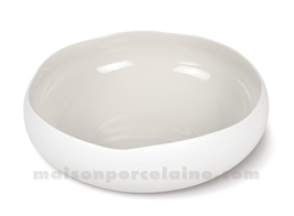 COUPE GRES MEDARD DE NOBLAT OSLO GREGE BRILLANT / DOS ECRU MAT 27 CM
