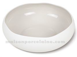 COUPE GRES MEDARD DE NOBLAT OSLO GREGE BRILLANT / DOS ECRU MAT 34 CM