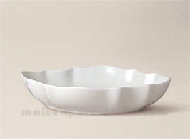 COUPE LIMOGES PORCELAINE BLANCHE CHRISTOPHE OVALE N°2 21X15