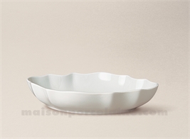 COUPE LIMOGES PORCELAINE BLANCHE CHRISTOPHE OVALE N°3 19X13