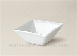 COUPELLE CARREE PORCELAINE BLANCHE CREUSE KYOTO 10X10