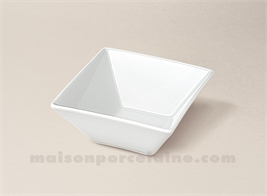 COUPELLE CARREE PORCELAINE BLANCHE CREUSE KYOTO 10X10